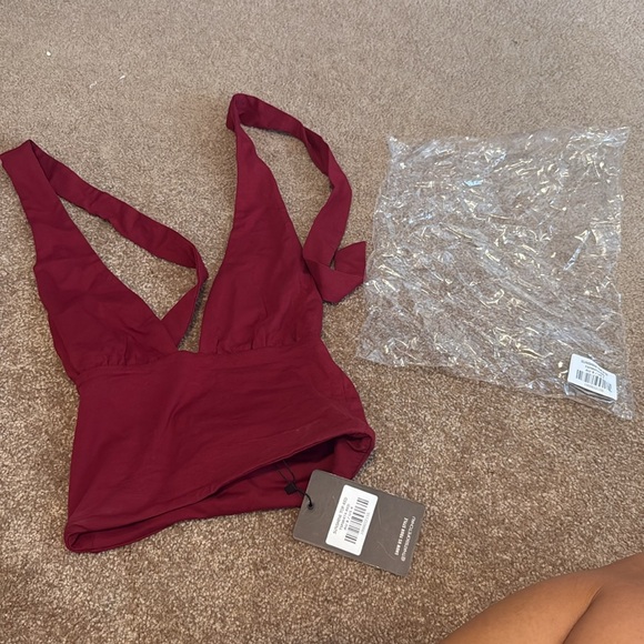 THATS SO FETCH Sunshine Halter Top in Red - Picture 7 of 8